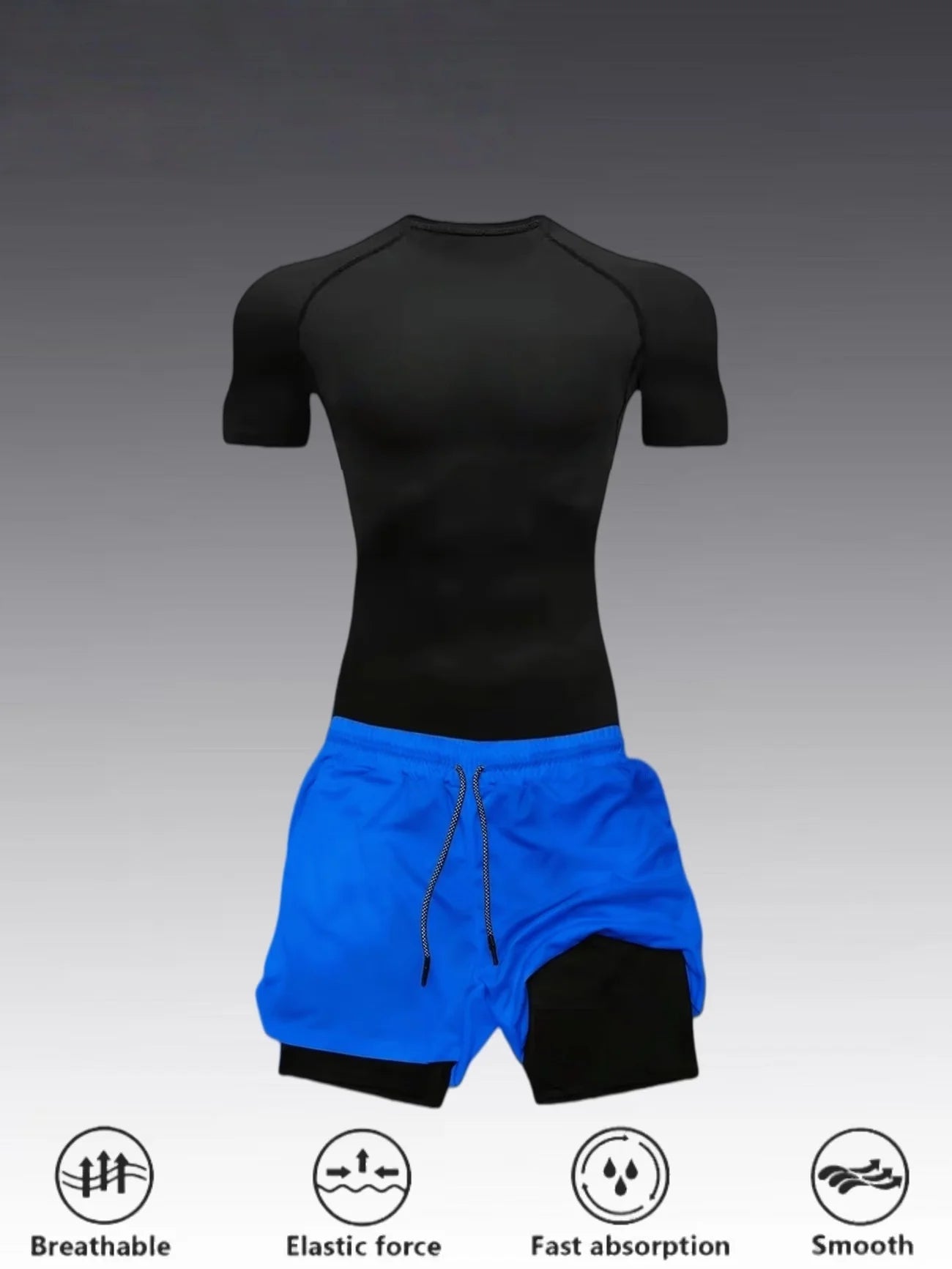 Men's 2-Piece Workout Set (Tee &amp; Shorts)