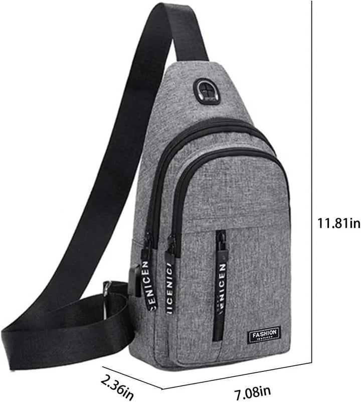 USB Charging Anti-Theft Sling Bag
