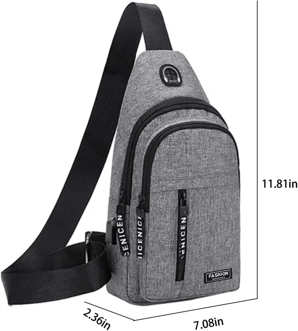 USB Charging Anti-Theft Sling Bag