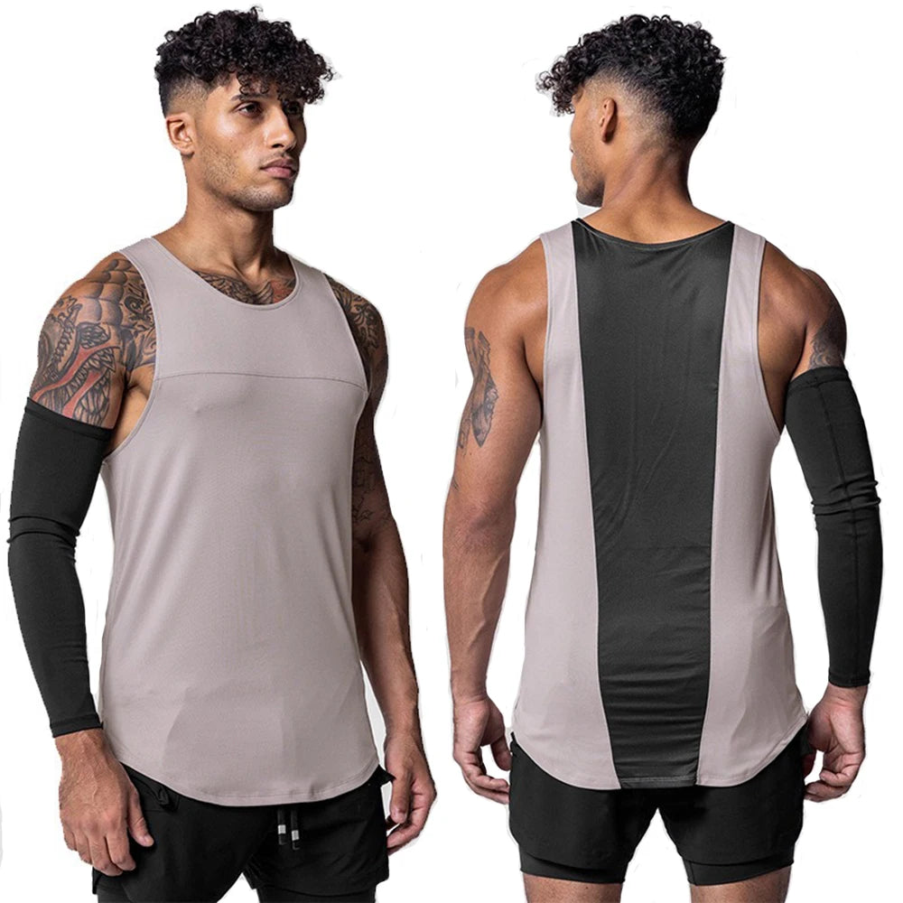 Men's Mesh Splice Tank Top