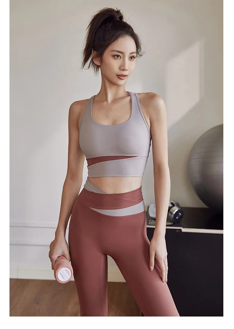 Yoga Set — Sports Bra with Leggings & Shorts