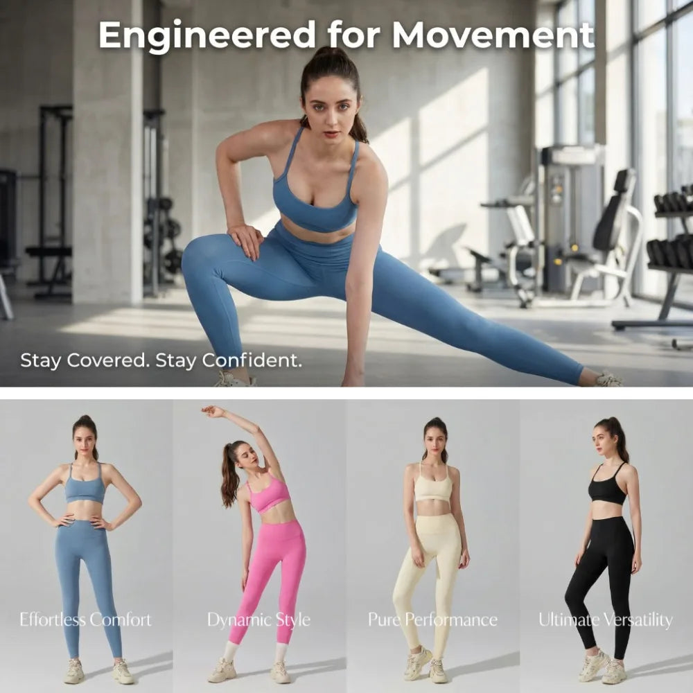 Sports Bra &amp; High-Waist Leggings Set