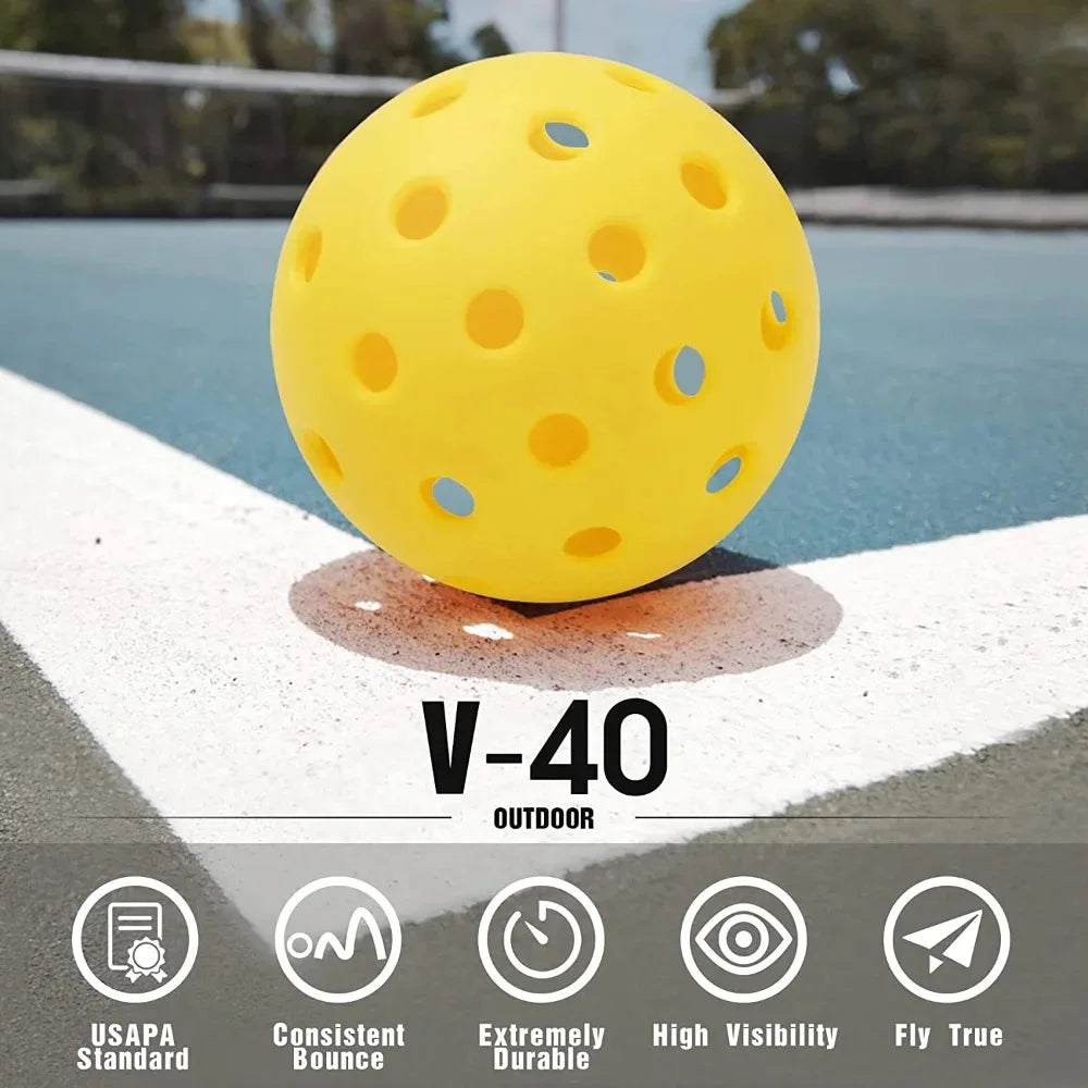 Outdoor Pickleballs (74mm, 40-Hole)