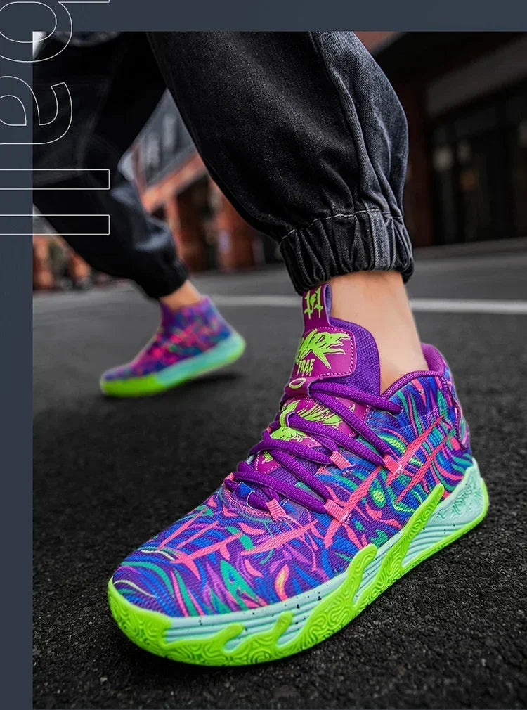 Cushioned High-Top Basketball Shoes