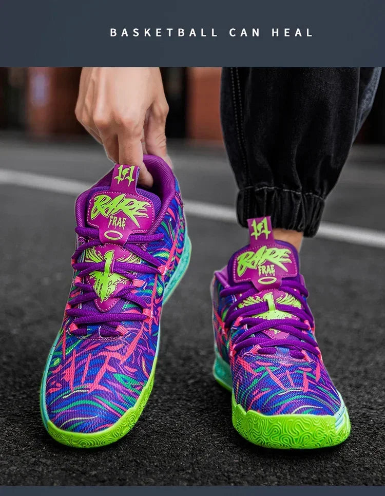 Cushioned High-Top Basketball Shoes