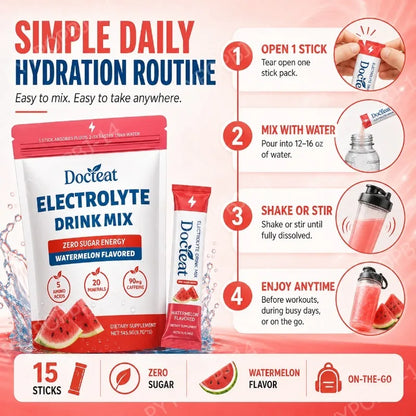 Watermelon Electrolyte Hydration Sticks