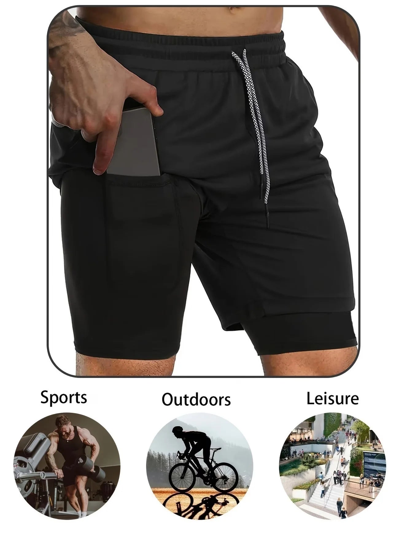 Men's 2-Piece Workout Set (Tee &amp; Shorts)