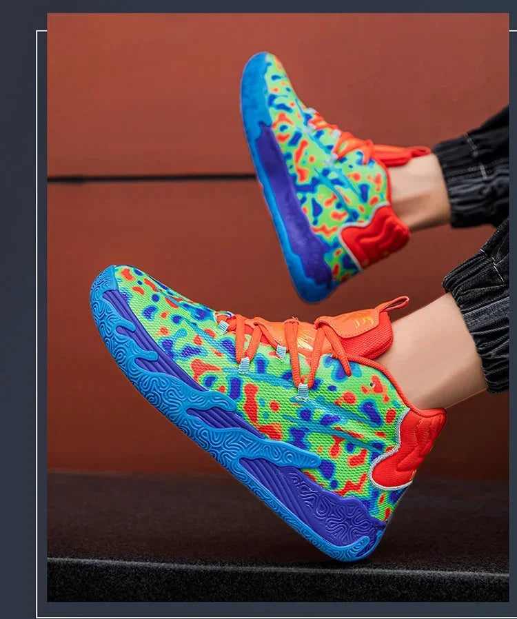 Cushioned High-Top Basketball Shoes