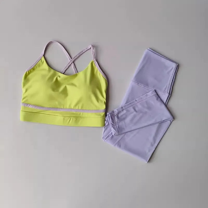 Two-Piece Yoga Set — Colorblock