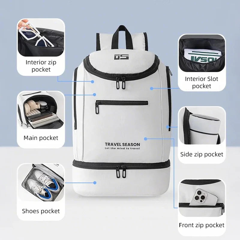 Outdoor Climbing Backpack with Laptop &amp; Shoe Compartment