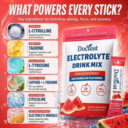 Watermelon Electrolyte Hydration Sticks