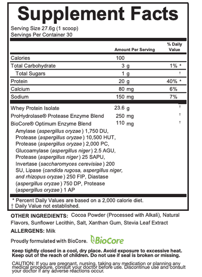 Grass-Fed Whey Protein Isolate — Chocolate