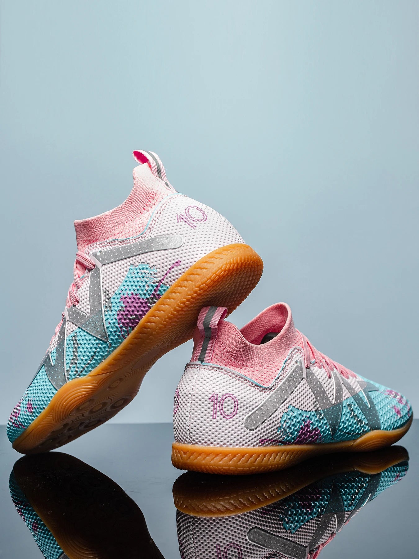 Indoor Five-a-Side Soccer Shoes — High-Top Turf Trainers