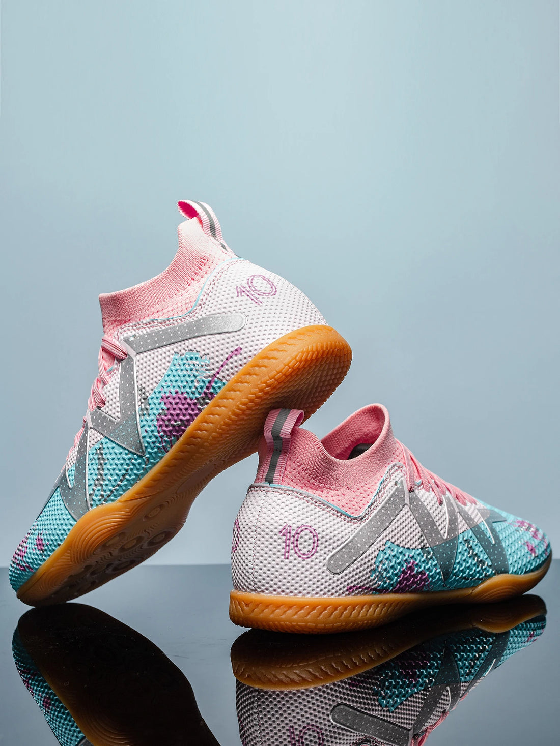 Indoor Five-a-Side Soccer Shoes — High-Top Turf Trainers
