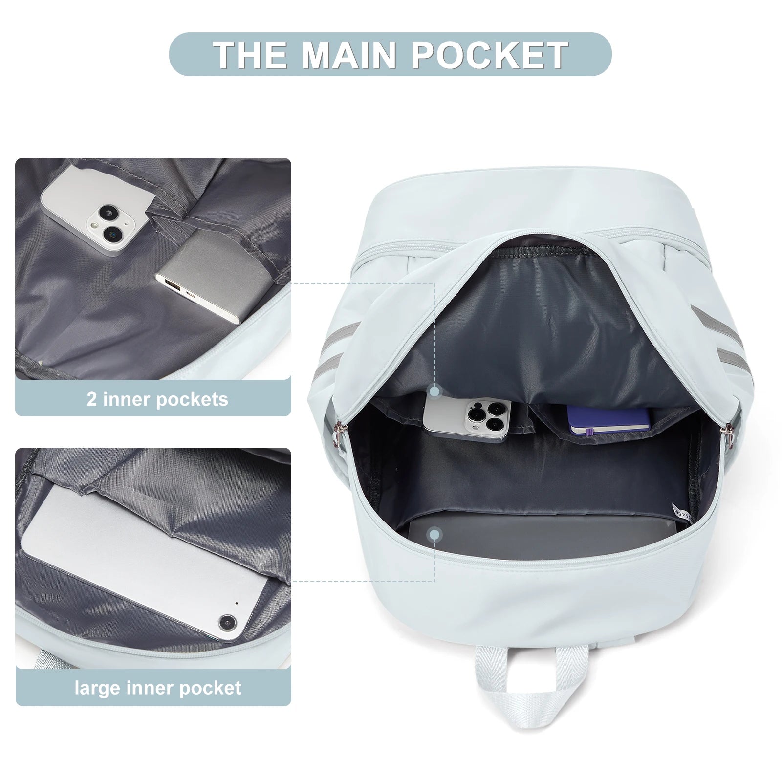 Women's Gym Backpack with Shoe Compartment