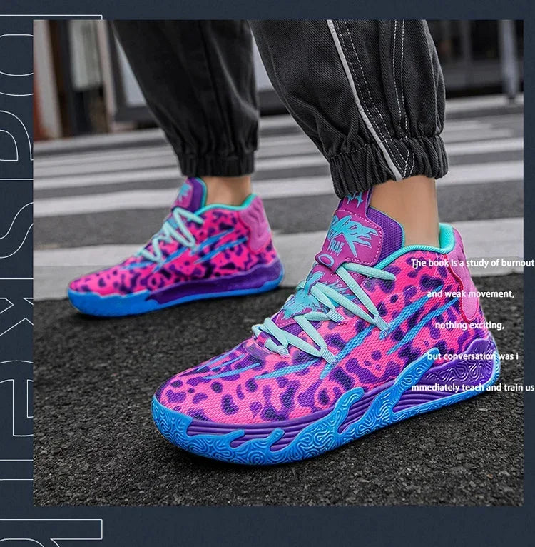 Cushioned High-Top Basketball Shoes