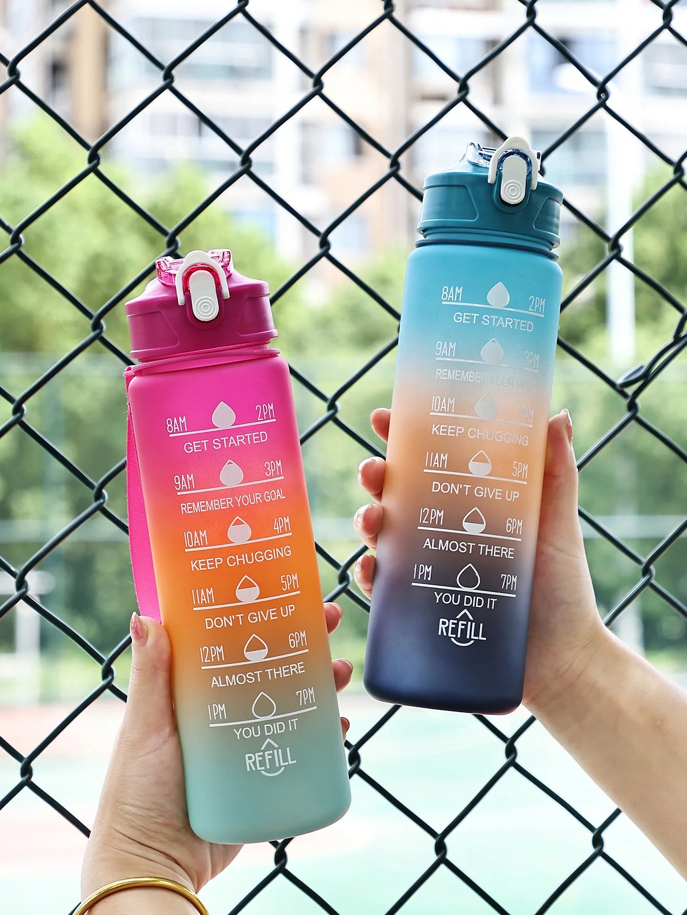 Time-Tracking Sports Water Bottle