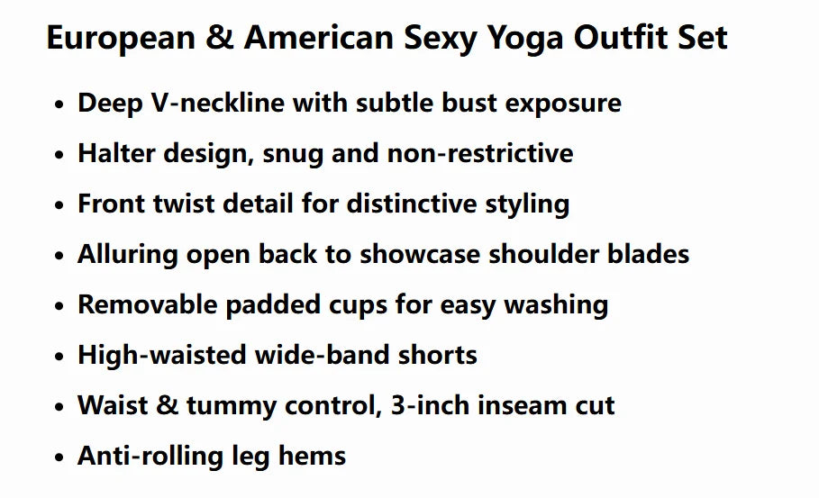 Open-Back Sports Bra & High-Waist Shorts Set