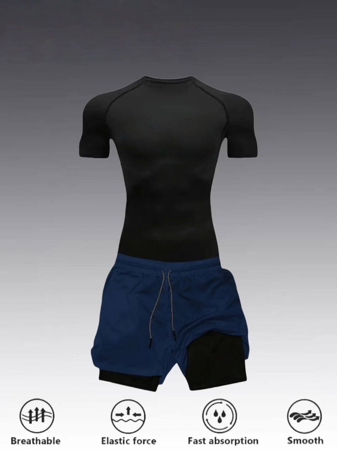 Men's 2-Piece Workout Set (Tee &amp; Shorts)