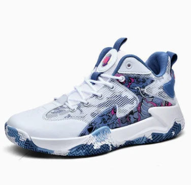 Contrast-Sole High-Top Basketball Shoes