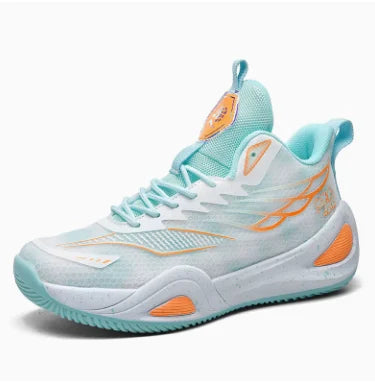 Contrast-Sole High-Top Basketball Shoes