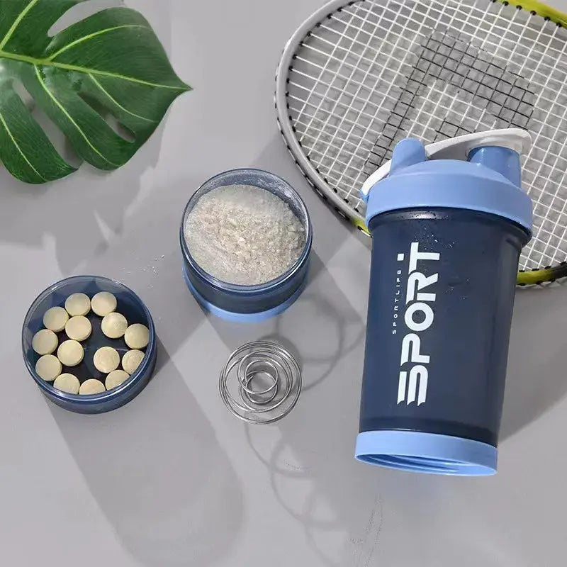 450ml Three-Layer Protein Shaker Bottle