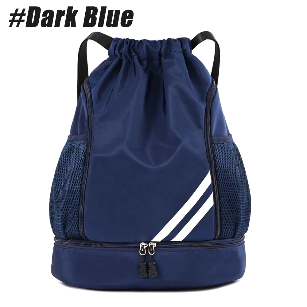 Drawstring Sports Backpack with Shoe Compartment