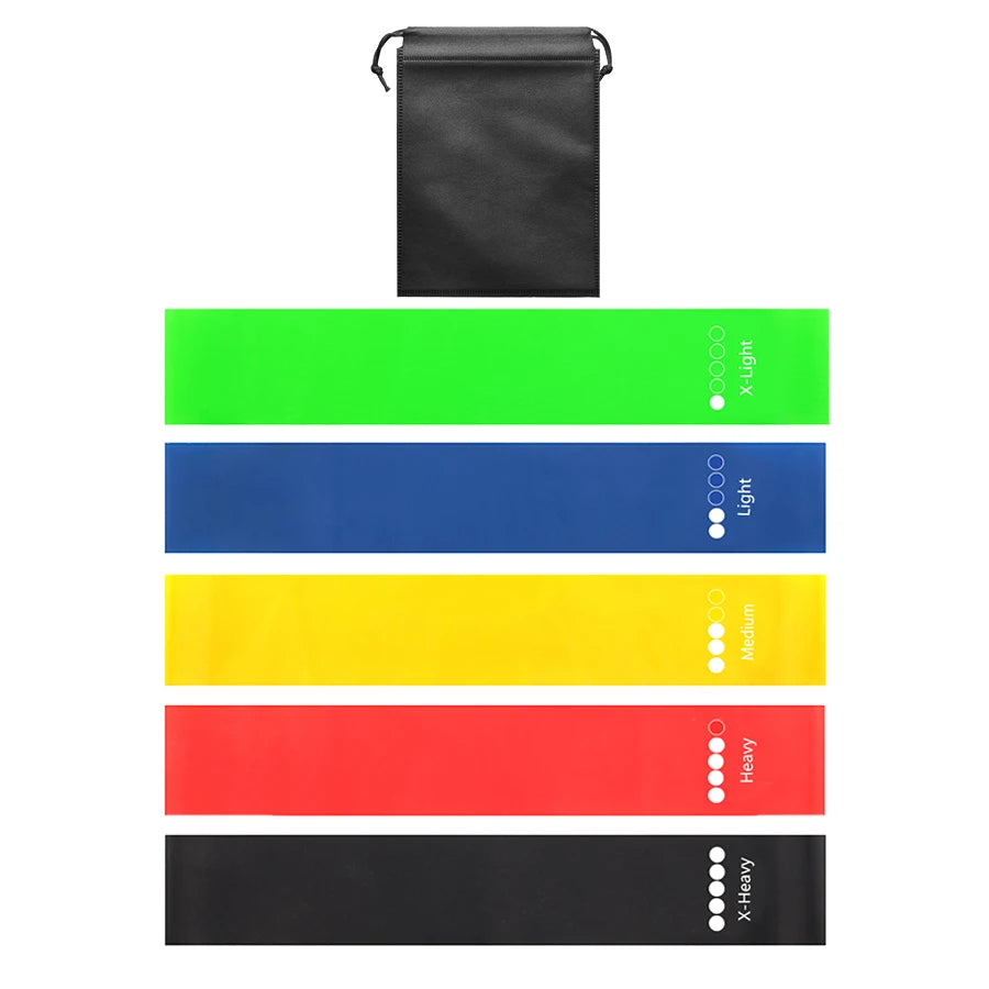 5-Level Resistance Band Set for Yoga &amp; Pilates