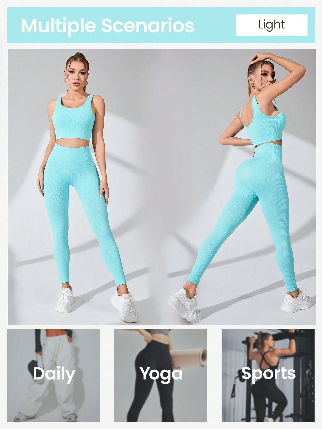 Women's Cross-Strap Sports Bra &amp; Leggings Set