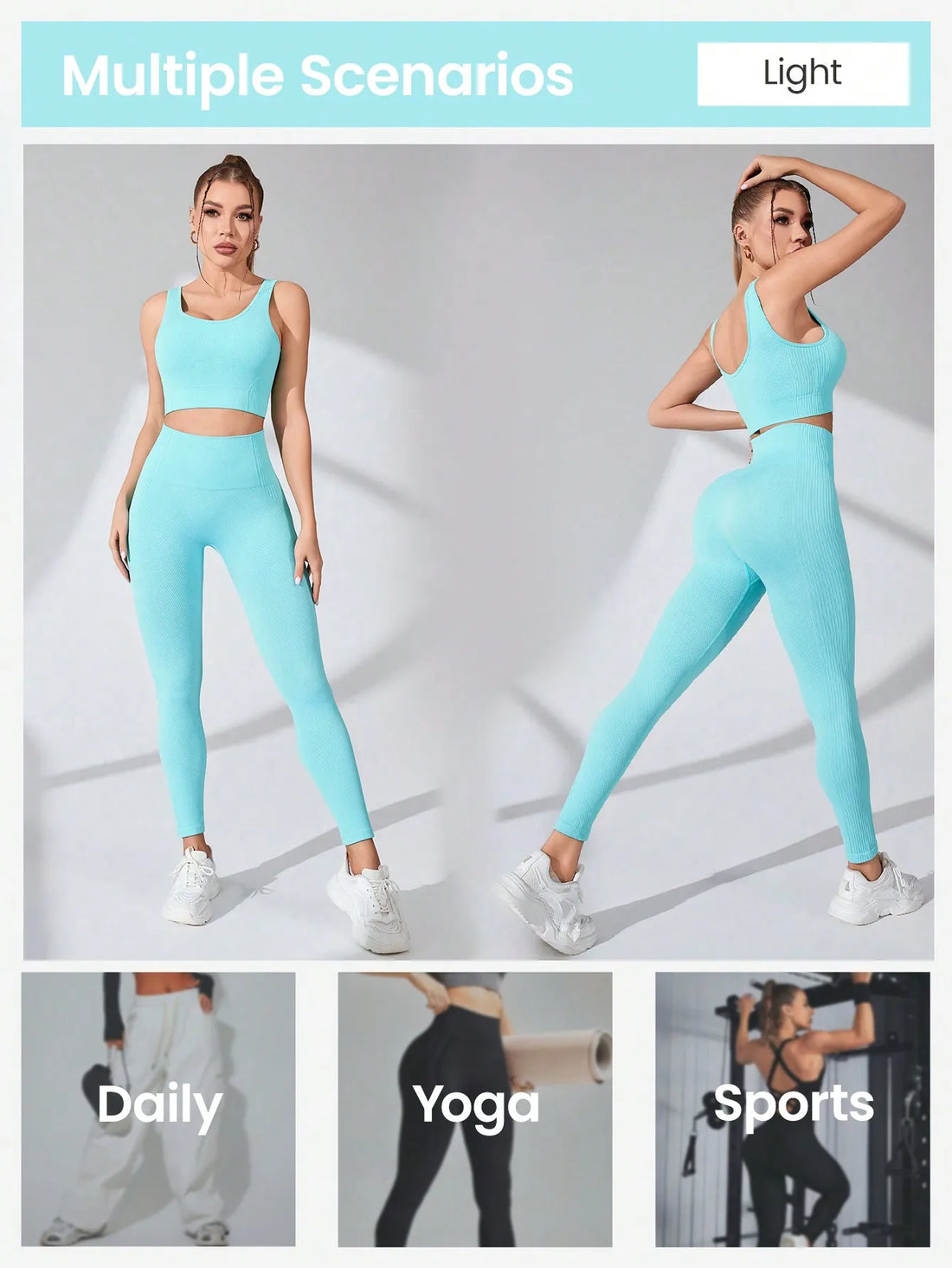 Women's Cross-Strap Sports Bra &amp; Leggings Set