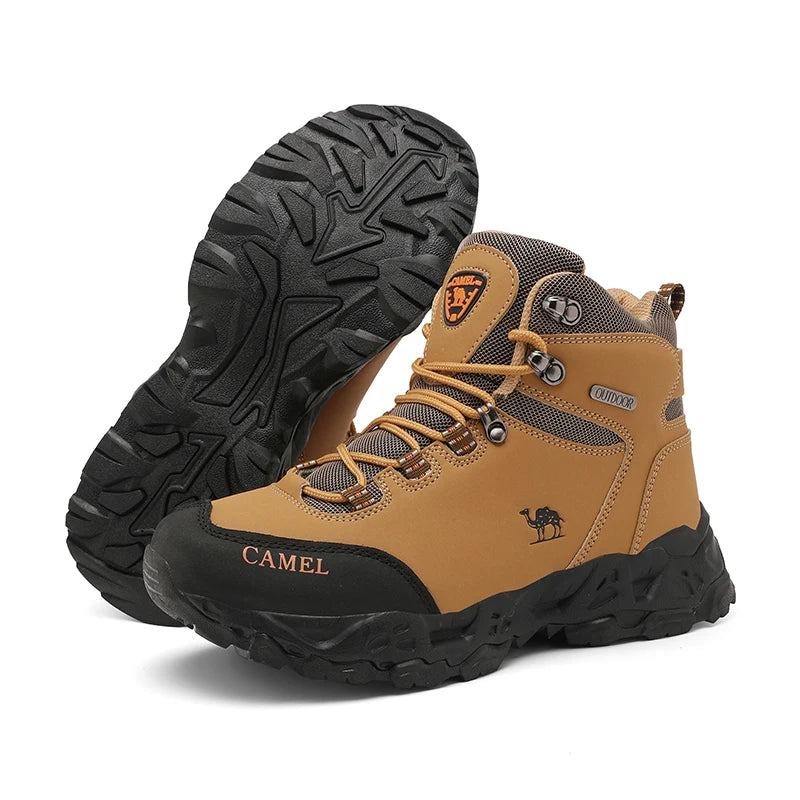 Men's Leather Hiking Shoes — Waterproof Trekking Sneakers