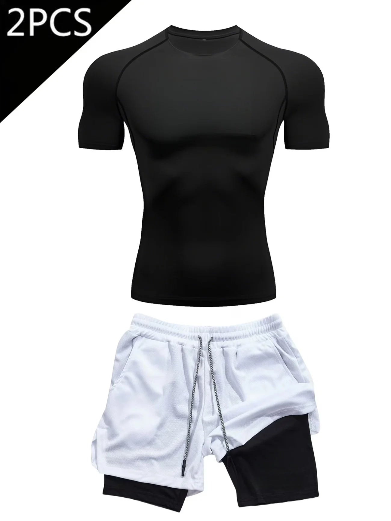 Men's 2-Piece Workout Set (Tee &amp; Shorts)