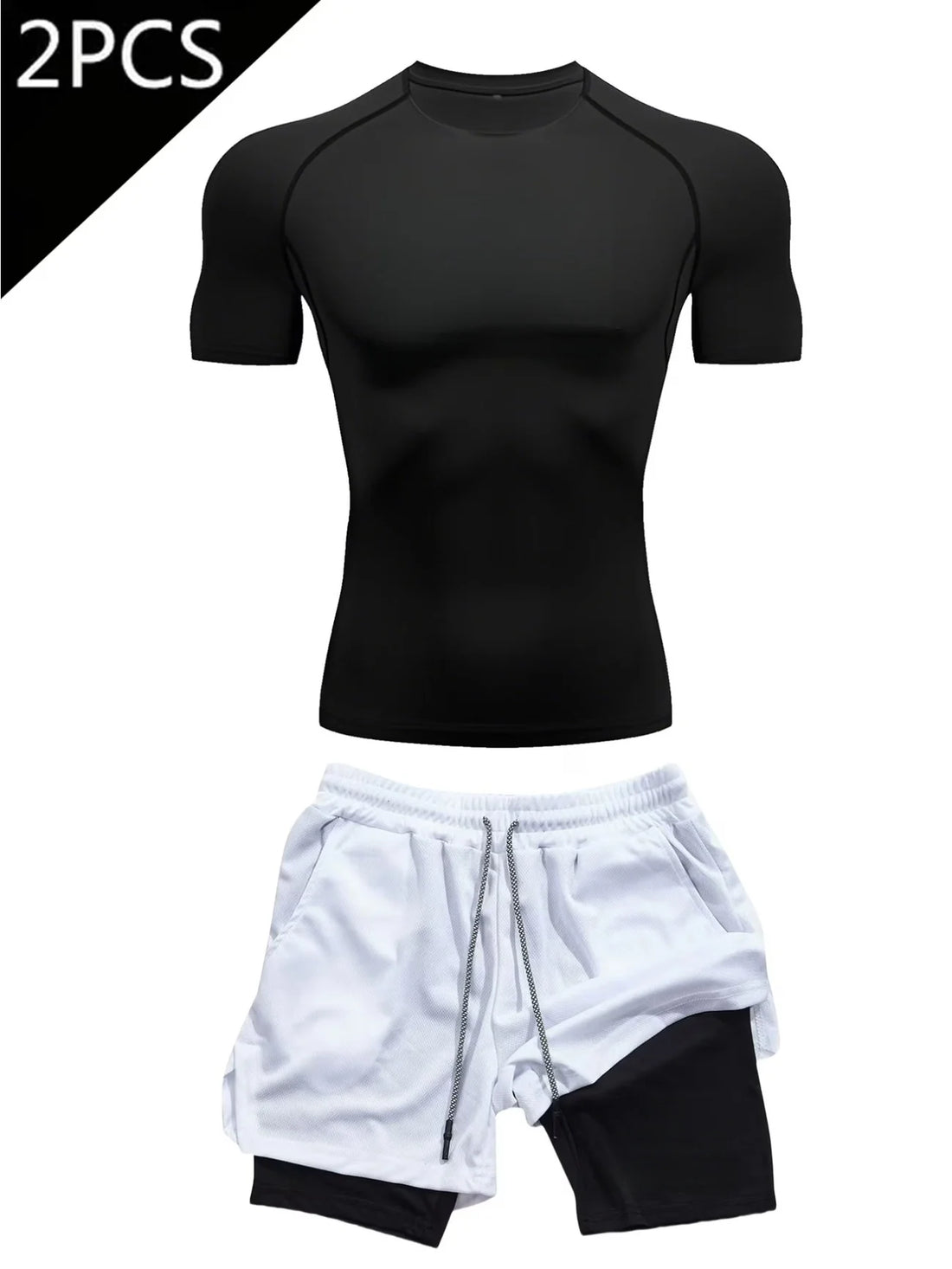 Men's 2-Piece Workout Set (Tee &amp; Shorts)