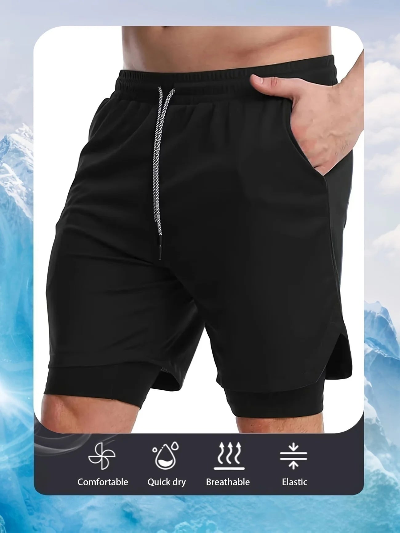 Men's 2-Piece Workout Set (Tee &amp; Shorts)
