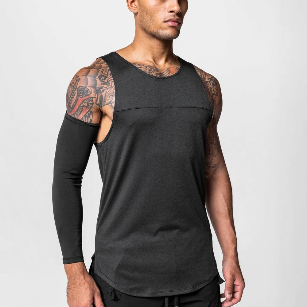 Men's Mesh Splice Tank Top