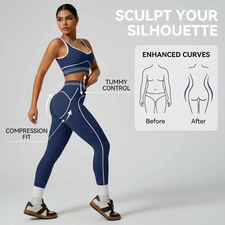 Seamless Performance Set — Sports Bra & High-Waist Leggings