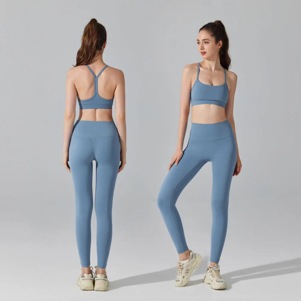Sports Bra &amp; High-Waist Leggings Set