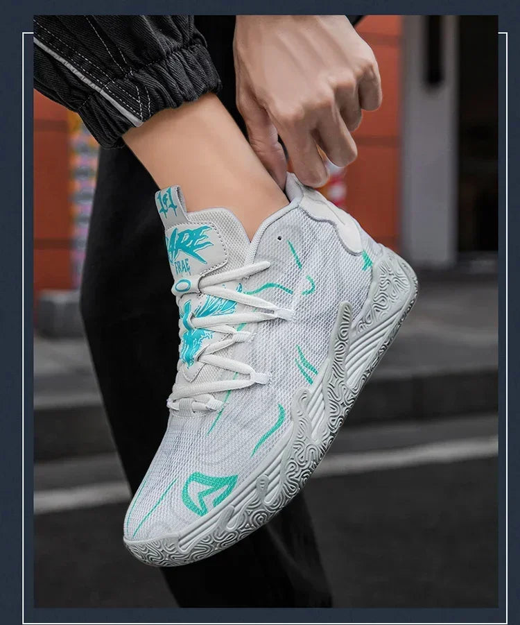 Cushioned High-Top Basketball Shoes