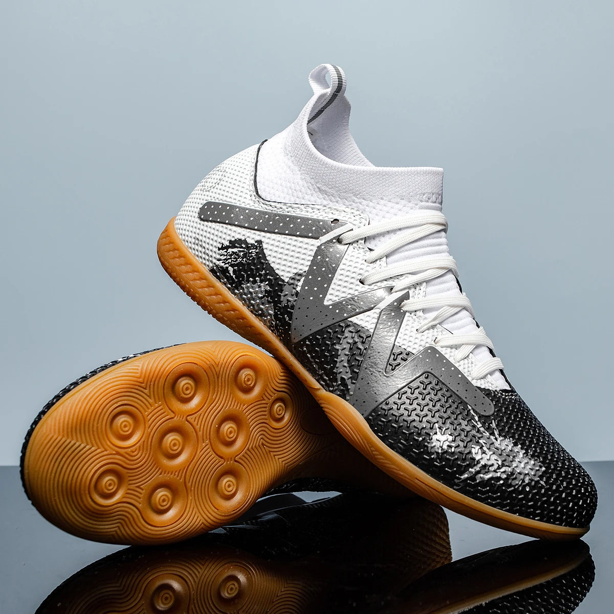 Indoor Five-a-Side Soccer Shoes — High-Top Turf Trainers