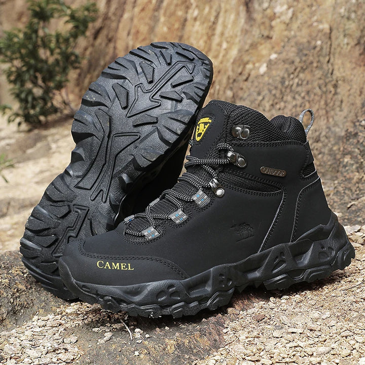 Men's Leather Hiking Shoes — Waterproof Trekking Sneakers