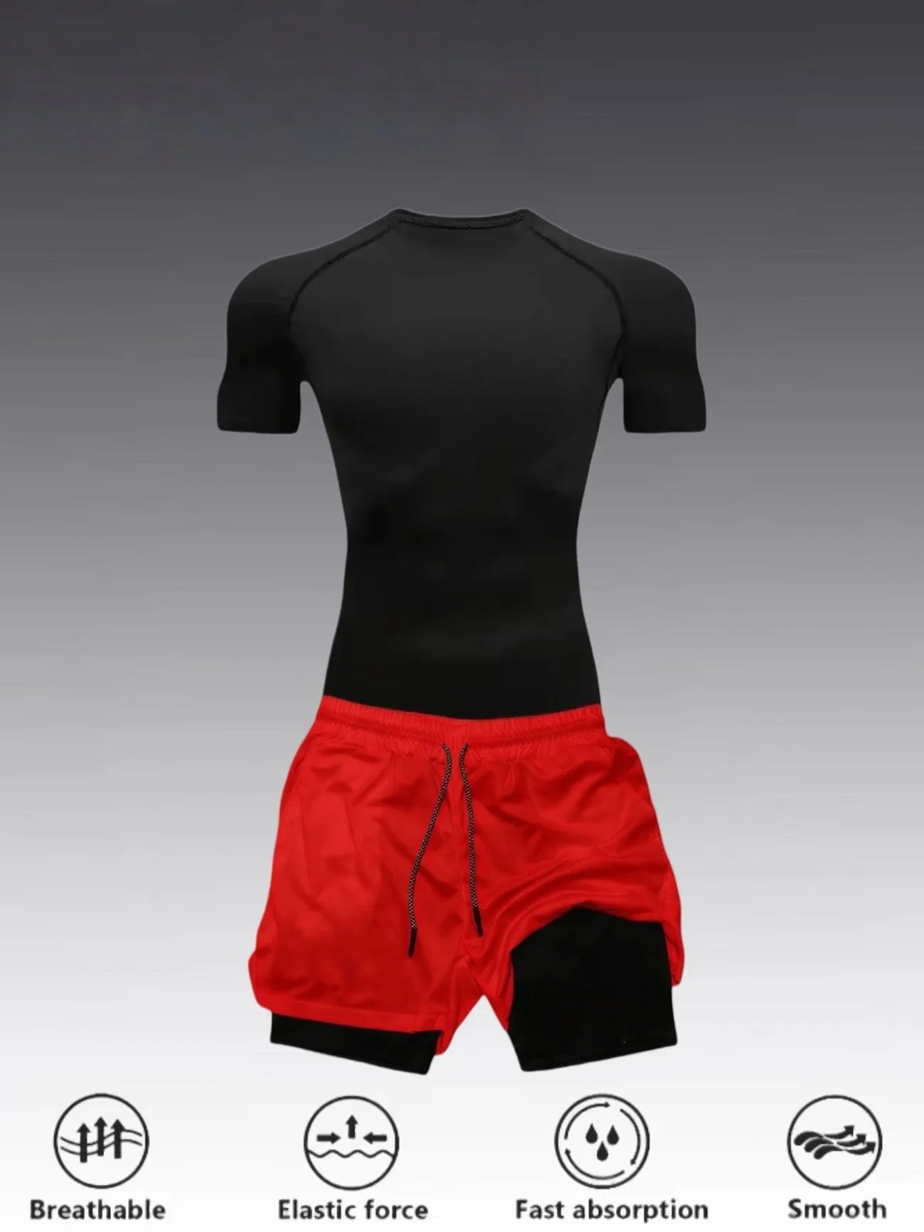 Men's 2-Piece Workout Set (Tee &amp; Shorts)