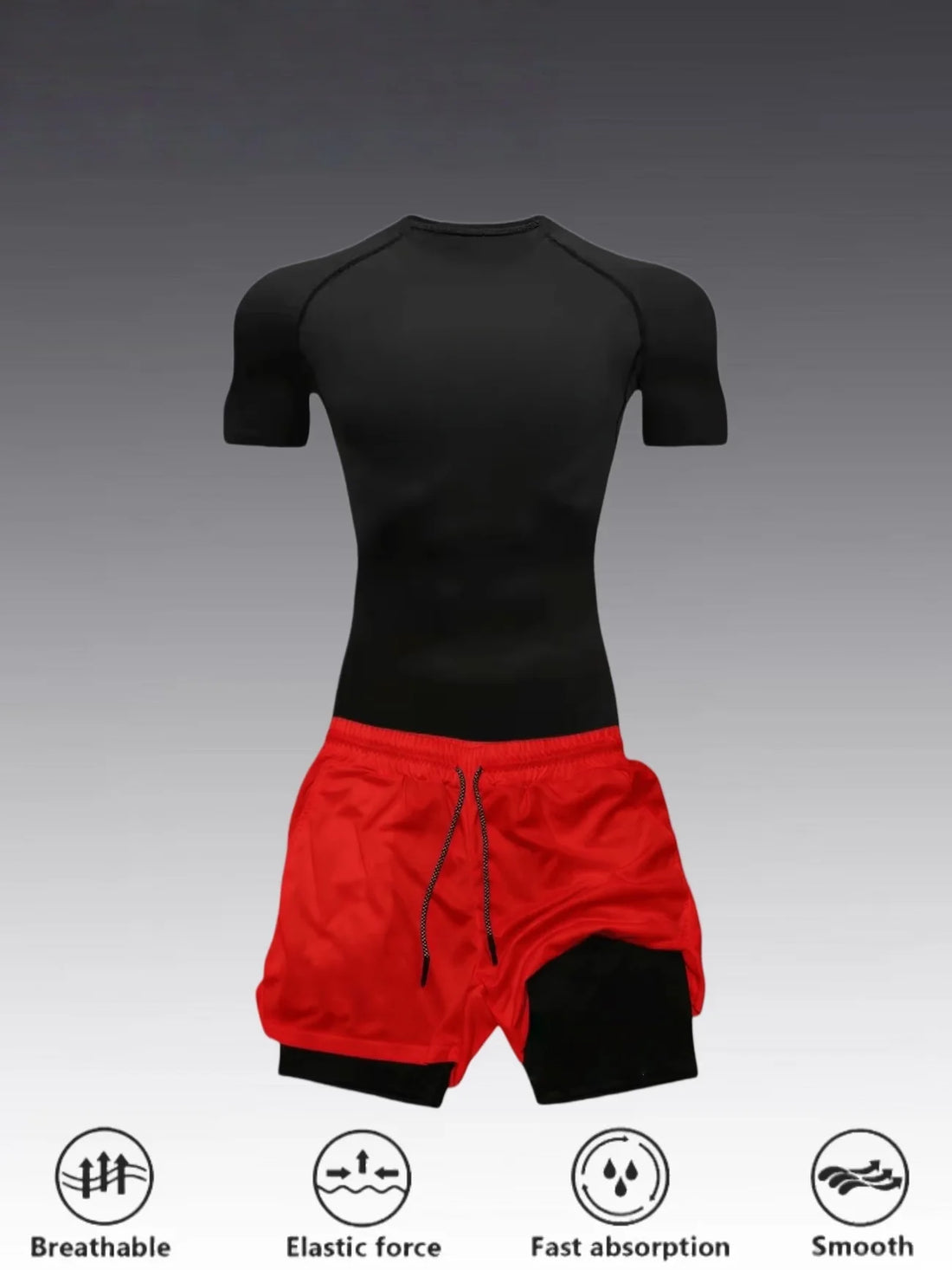 Men's 2-Piece Workout Set (Tee &amp; Shorts)