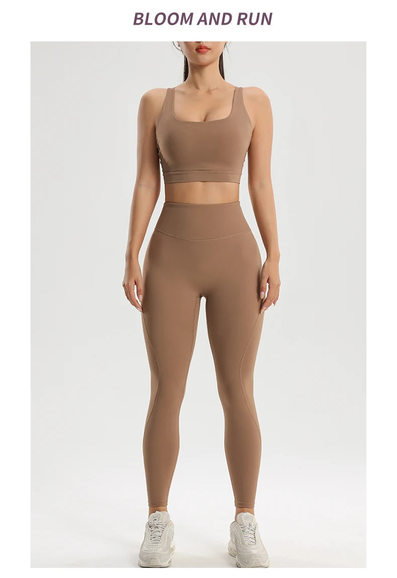 Seamless Sports Bra & Tight Training Pants Set