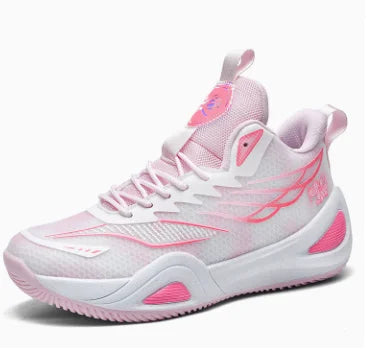 Contrast-Sole High-Top Basketball Shoes
