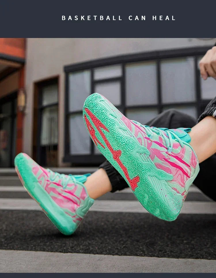 Cushioned High-Top Basketball Shoes