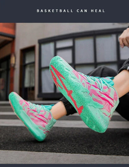 Cushioned High-Top Basketball Shoes