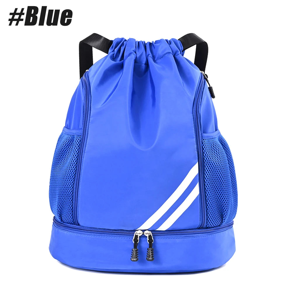 Drawstring Sports Backpack with Shoe Compartment