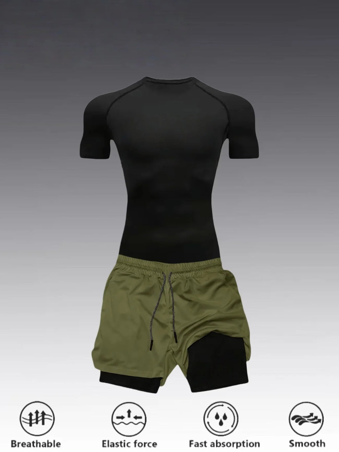 Men's 2-Piece Workout Set (Tee &amp; Shorts)