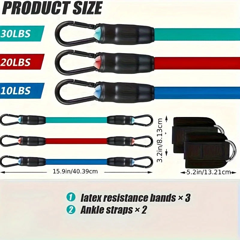 Ankle Strap Resistance Band Set