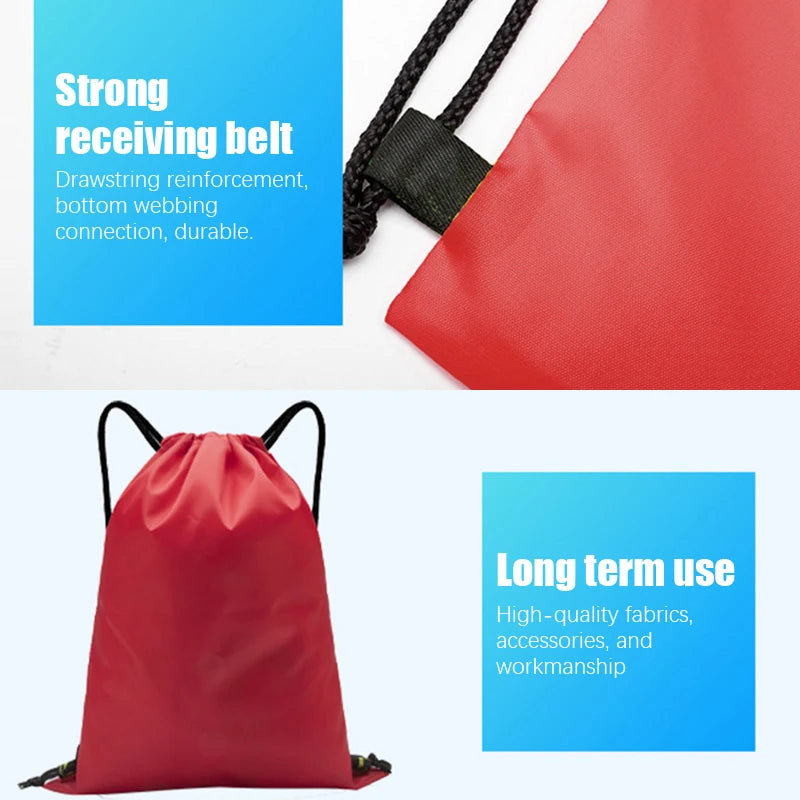 Drawstring Gym Bag with Clothes &amp; Shoe Storage